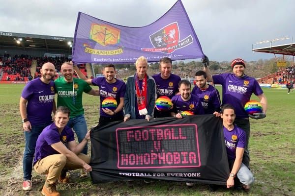 Rainbows and applause when Exeter City took stand against homophobia for 11th year
