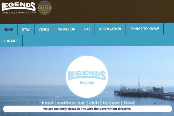 Legends Bar & Hotel closed and in liquidation