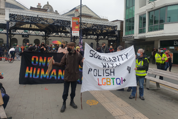 Brighton march for solidarity with Polish LGBTQI+ communities