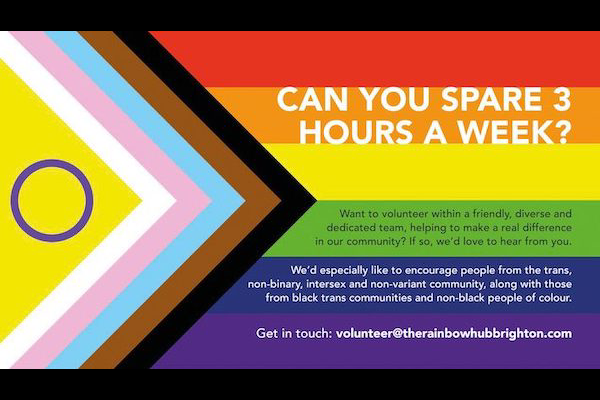 The Rainbow Hub seeks volunteers