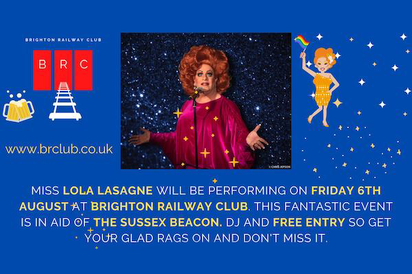 Lola Lasagne to perform at Brighton Railway Club