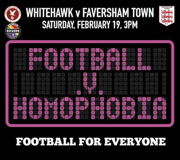 Whitehawk Football Club to embark on a week of Inclusion and Diversity Awareness in football as part of Football v Homophobia Month of Action