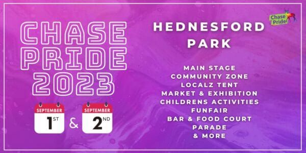 After a successful first year, Chase Pride is returning to Hednesford Park, Staffordshire next year from Friday, September 1