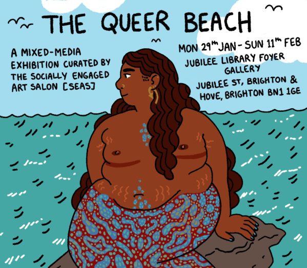 The Queer Beach: a mixed-media exhibition at Brighton’s Jubilee Library, curated by Socially Engaged Art Salon