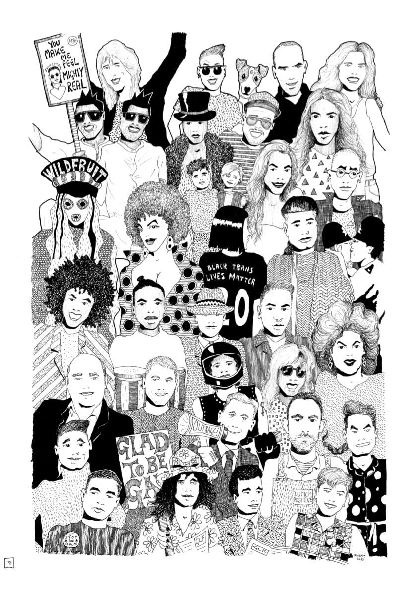 Queen Josephine releases limited edition LGBTQ+ Pride artwork, featuring LGBTQ+ icons, including James Ledward, and raising funds for LGBTQ+ mental health charity, MindOut