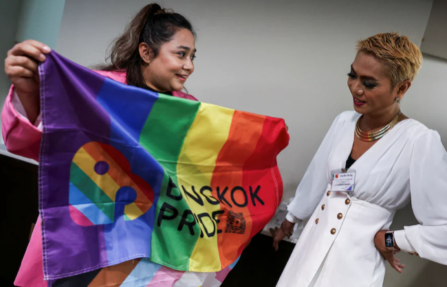 LGBTQ+ activists in Thailand celebrate after vote brings marriage equality closer