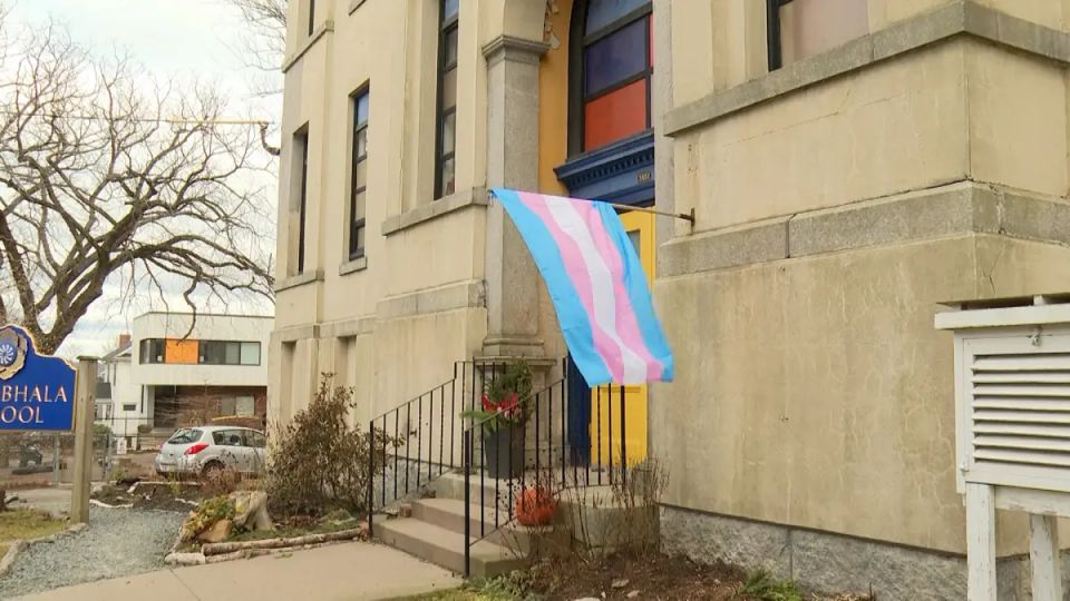 “You can knock us down, but we’re going to get right back up.” Students and teachers at school in Halifax, Canada react after trans flag is torn down
