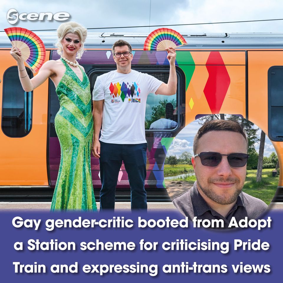 Gay gender-critic booted from Adopt a Station scheme for criticising Pride Train and expressing anti-trans views