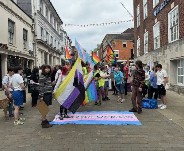 Winchester’s trans community and allies come together to protest against anti-trans Supreme Court ruling
