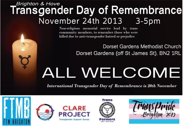 Trans* Remembrance Day Brighton