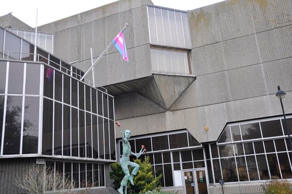 Trans* Flag Hove Town Hall