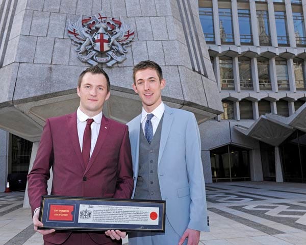 James Wharton and partner Thom