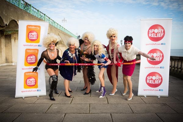 Sport relief Brighton Cabaret Queens running a mile