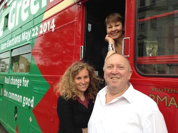 Pictured left to right: Cllr Alexandra Phillips, Keith Taylor MEP and Caroline Lucas MP Brighton Pavilion