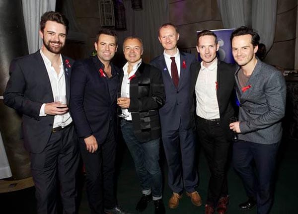 (pictured left to right: Stephen Beresford, Graham Norton, Mark Gatiss, Dan Gillespie Sells and Andrew Scott)