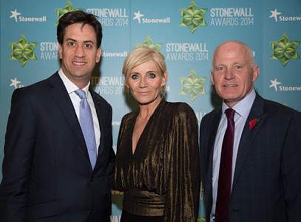 Ed Miliband MP, Michelle Collins and Lord Cashman