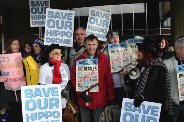 Save Our Hippodrome demonstration outside Hove Town Hall