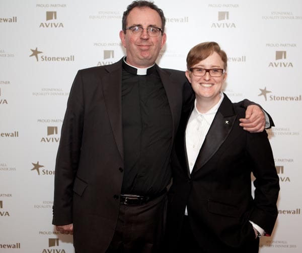 Rev Richard Coles and  Stonewall CEO Ruth Hunt: Photo SHOTBYROB.com