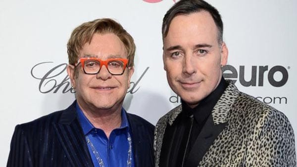 Sir Elton John and 'plain' David Furnish