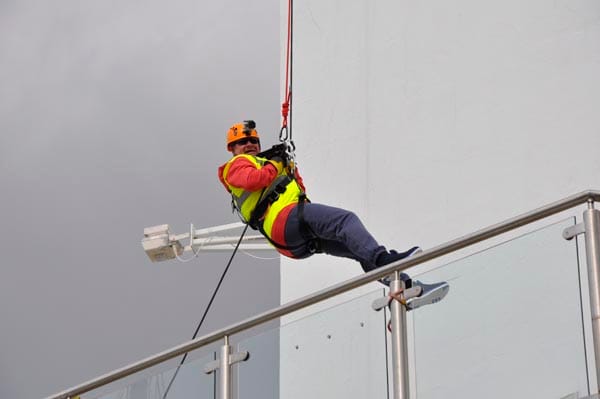 Miss Jason swings in the wind