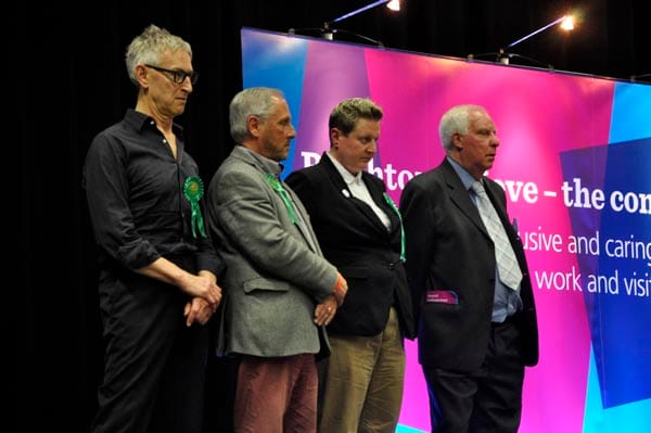 Out with the old: All three Green Queens Park Councillors, Stanton, Bowden and Powell lose seats.