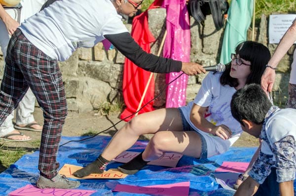 Photo by Lorenza Ippolito: Liveable Lives street theatre on Saturday