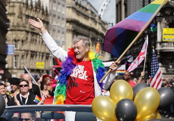Sir Ian McKellen at Manchester Pride
