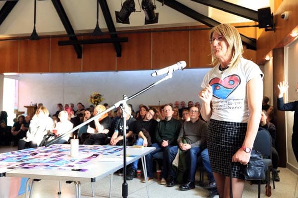 Katie speaks at Brighton Transgender Day Of Remembrance Service