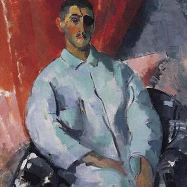 Self-portrait with a black eye patch of the Flemish artist Rik Wouters, KMSKA, Antwerp