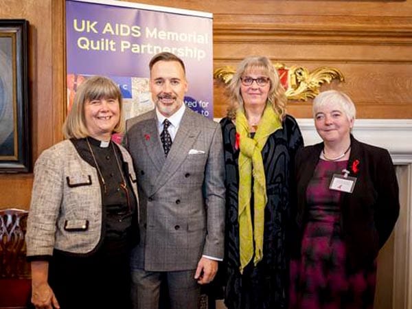 Rev Canon Philippa Boardman at St Paul’s Cathedral, with David Furnish, Gill Brigg and Siobhan Lanigan from The Food Chain.