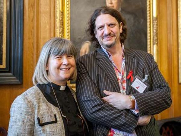 Canon Philippa Boardman with Jay Rayner