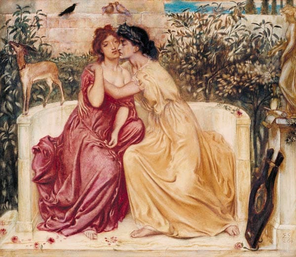 Simeon Solomon: Sappho and Erinna in a Garden at Mytilene © Tate Britain