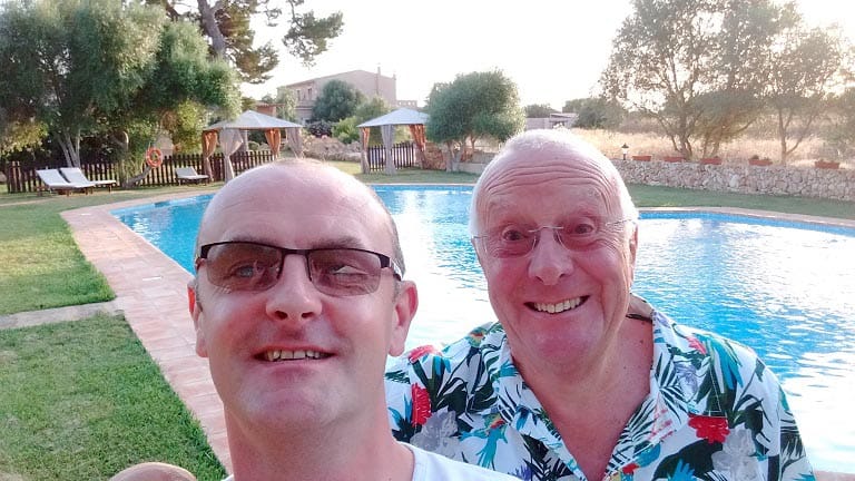 Mike and Roger at Hotel Es Lloquet – the Secret Place