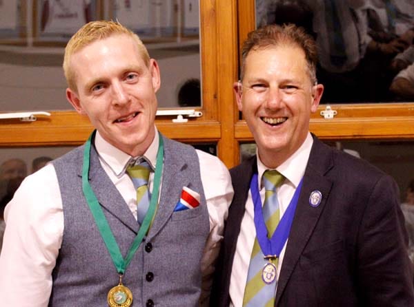 Player's player of the Year Ryan Butcher with Club President Cllr Peter West