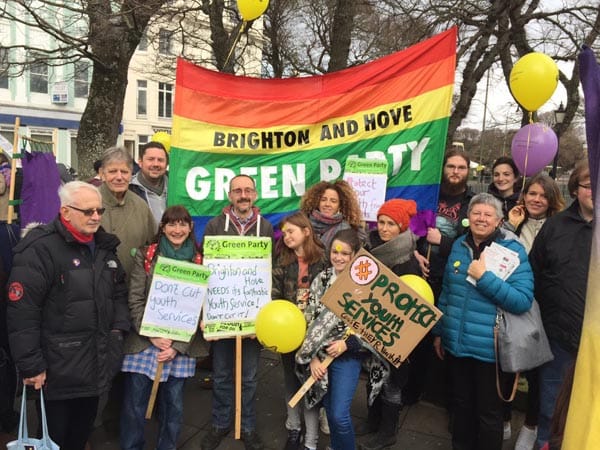 Greens protest over Youth Service cuts earlier this year