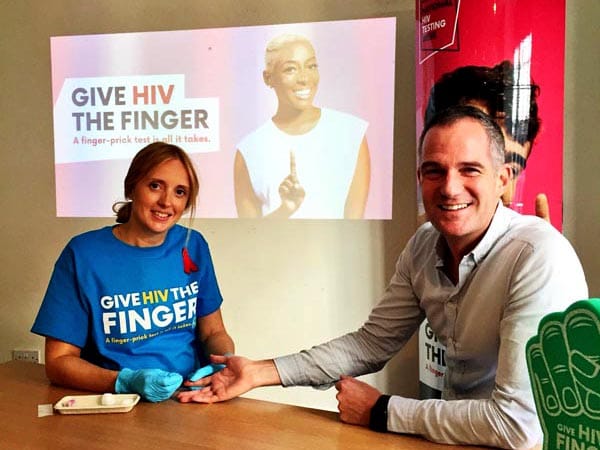 Peter Kyle MP takes a HIV test