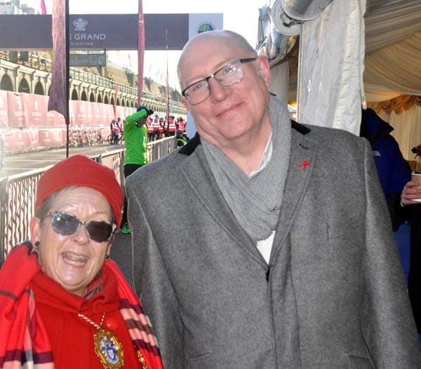 The Mayor of Brighton & Hove and Sussex Beacon CEO Bill Puddicombe