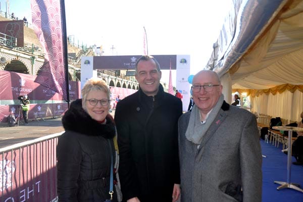 From L to R: Lynette Lowndes Chair of Trustees Sussex Beacon, Peter Kyle MP for Hove & Portslade and Bill Puddicombe CEO Sussex Beacon