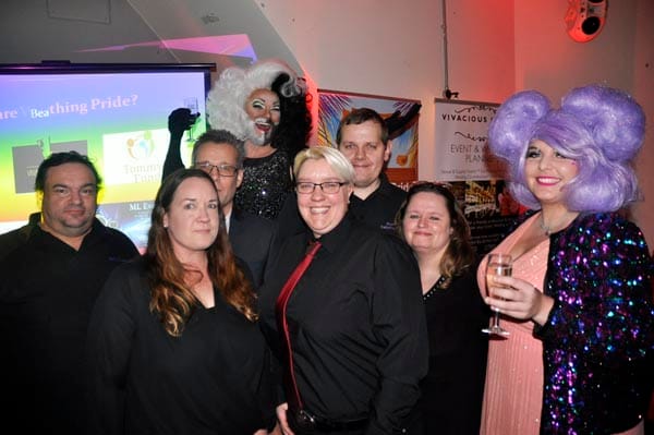 Spice and Miss Disney with the Worthing Pride committee