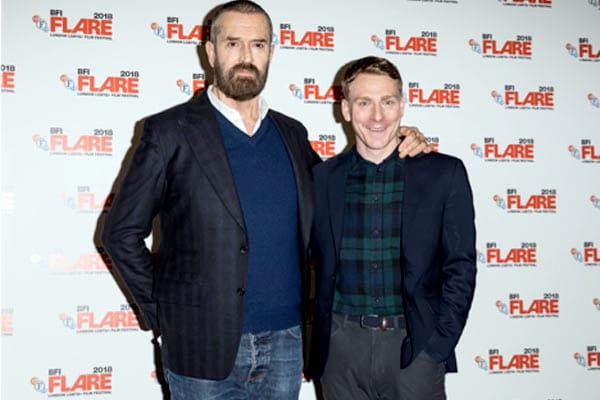 Rupert Everett and Edwin Thomas at UK premiere at BFI FLARE