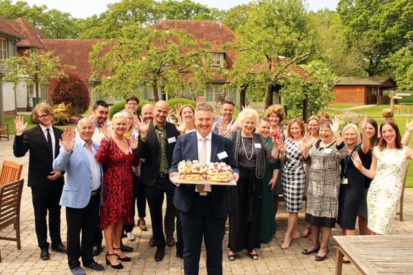 David with the team at Chestnut Tree House