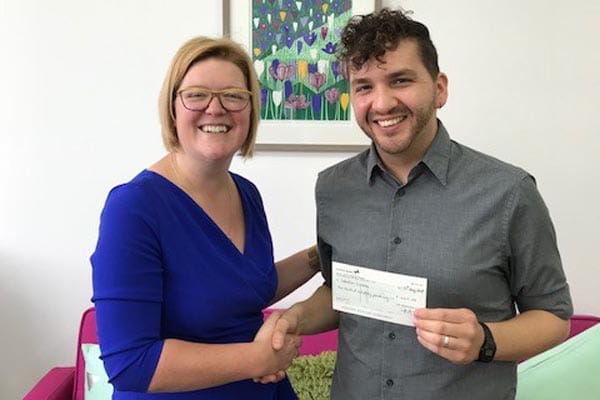 Sebastian(right) with Rebecca Fielding of Gradconsult