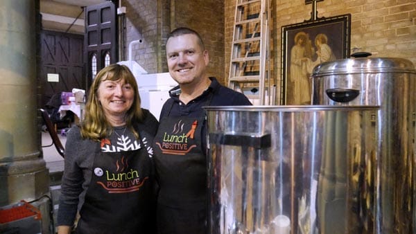 Lunch Positive volunteers at St Mary's Church