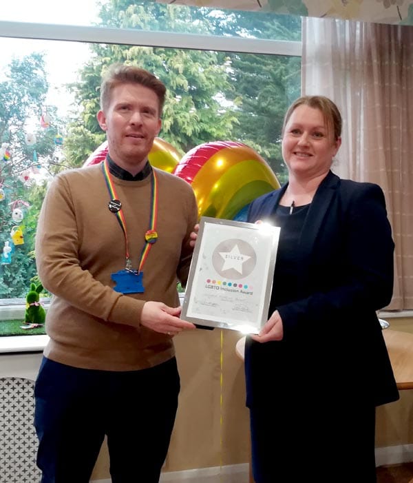 Switchboard's CEO presents Award to Emma Sherrif