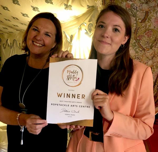 Nicky Thornton, Marketing Manager and Ash Wood, Administrator with their award