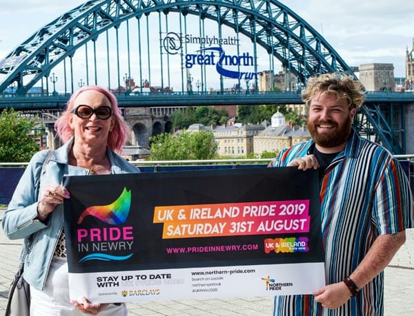 L-R Northern Pride vice chair, Sue Musgrove, and chair, Ste Dunn