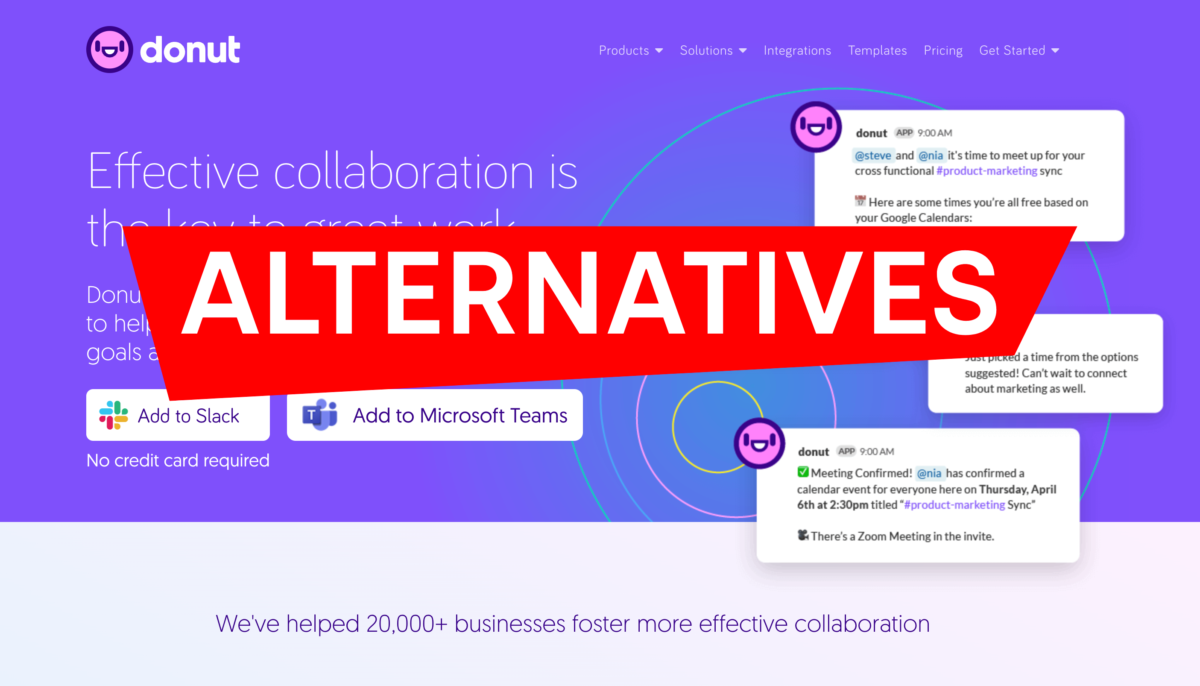 Top 3 alternatives to Donut for Slack