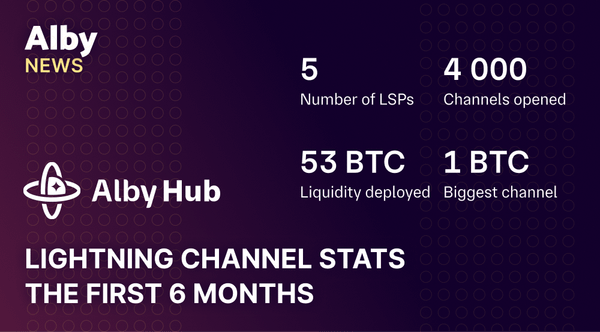 Lightning Channel Stats: The first 6 months