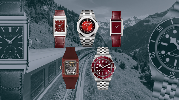 5 très belles montres à cadran bordeaux