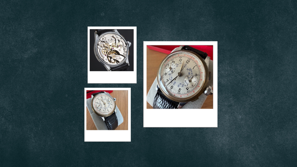 Chronographe vintage suisse à deux compteurs – 1940/1950